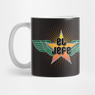 El Jefe Winged Star Green and Yellow Mug